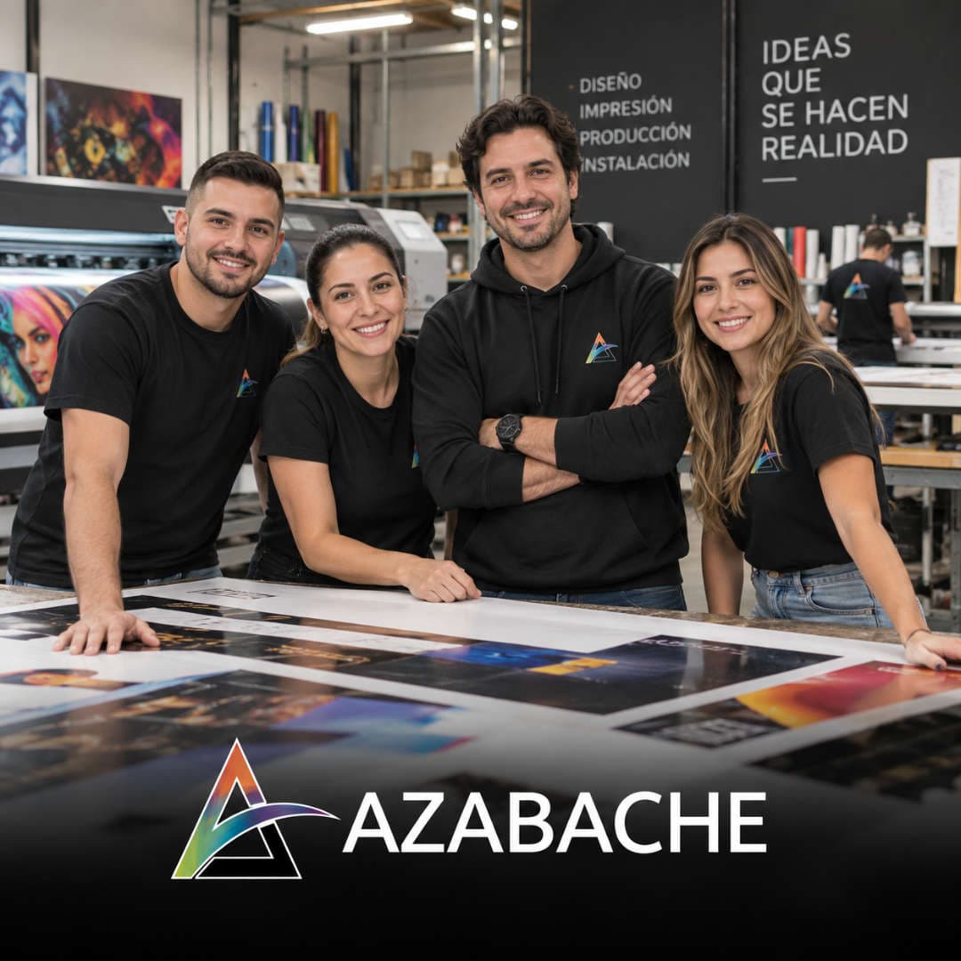 Equipo de Azabache Producciones, profesionales en publicidad y producción gráfica en Medellín