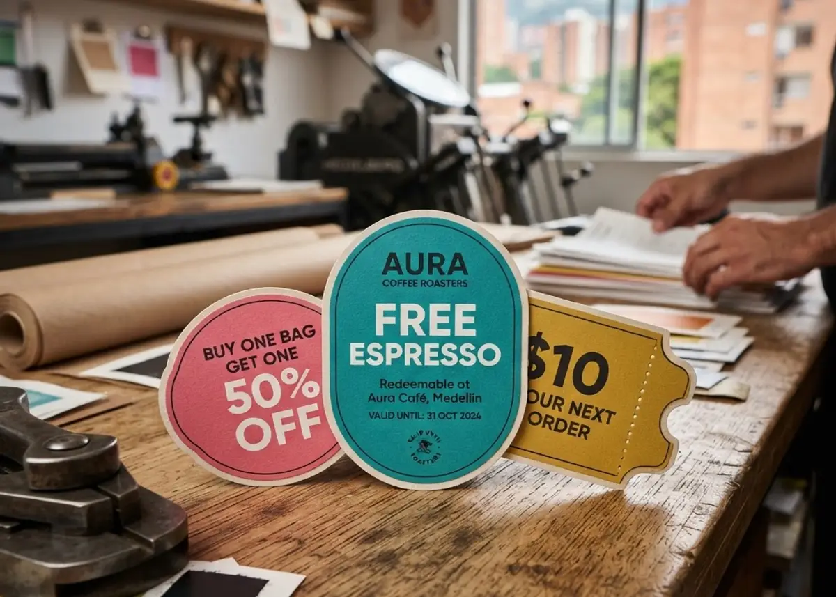 Coupons die-cut