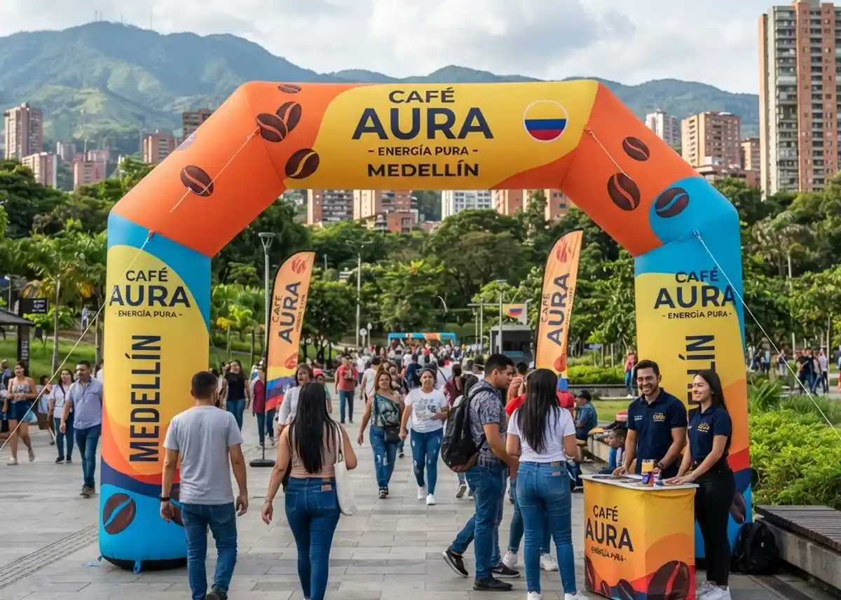 Inflatable arch