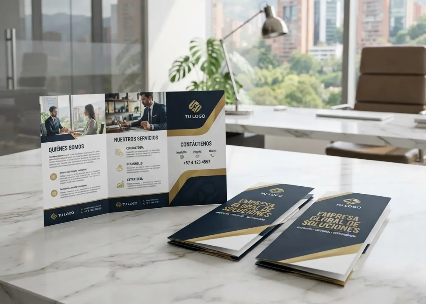 Folded brochure