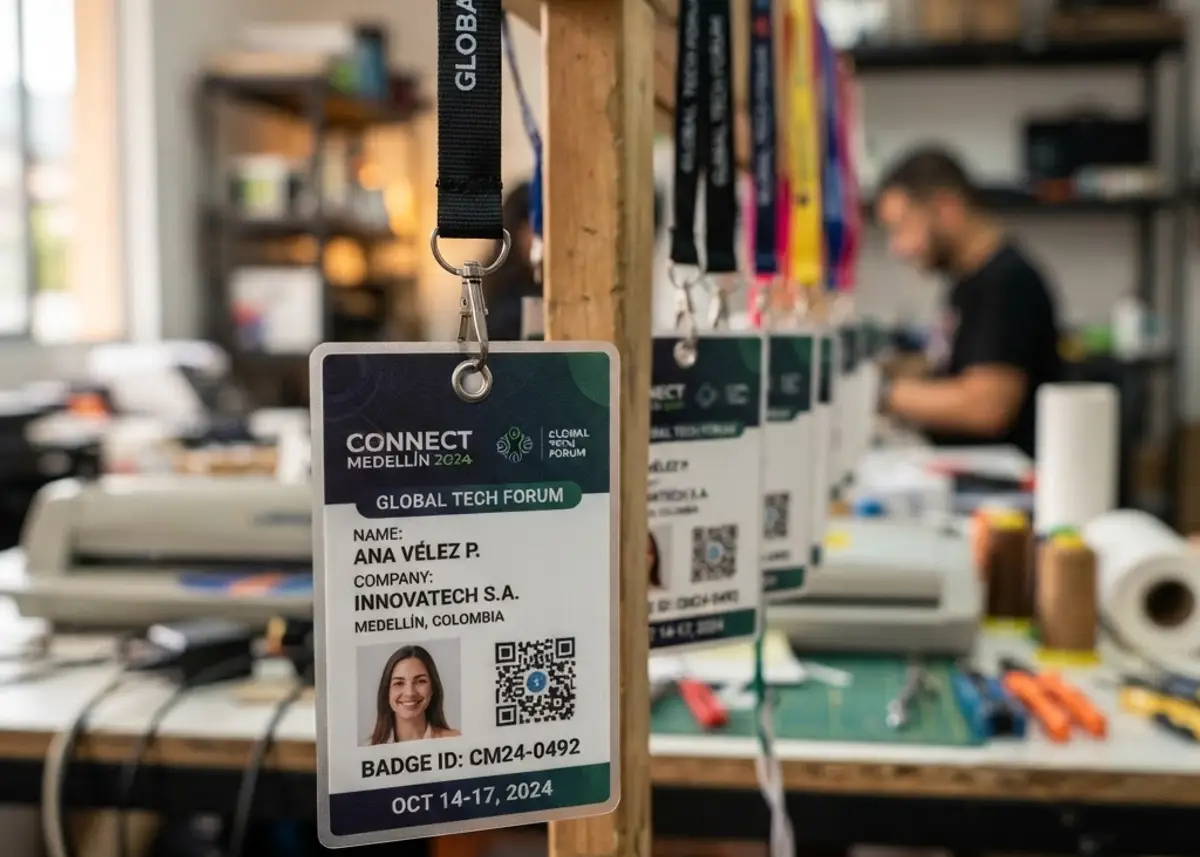 Event badges laminated