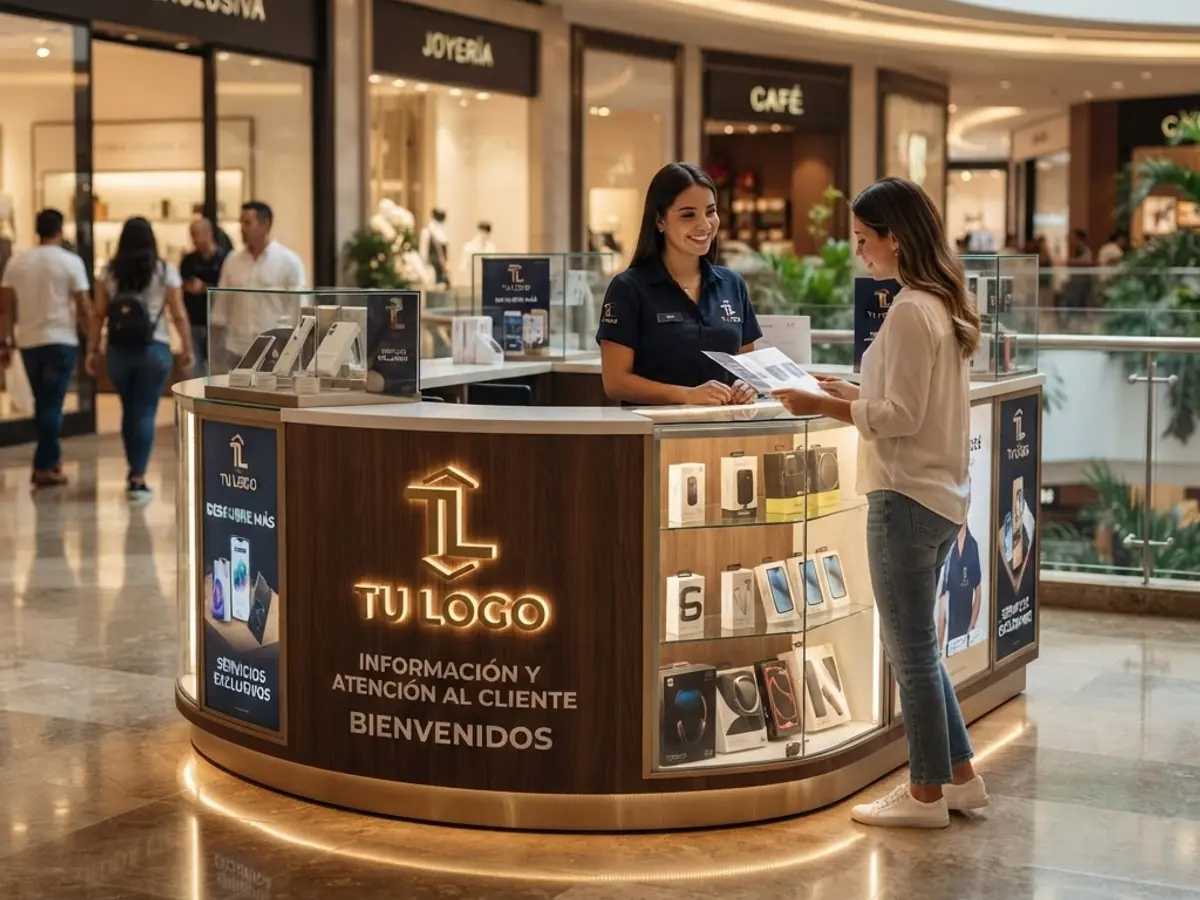 Promotional kiosks for malls and events in Medellín