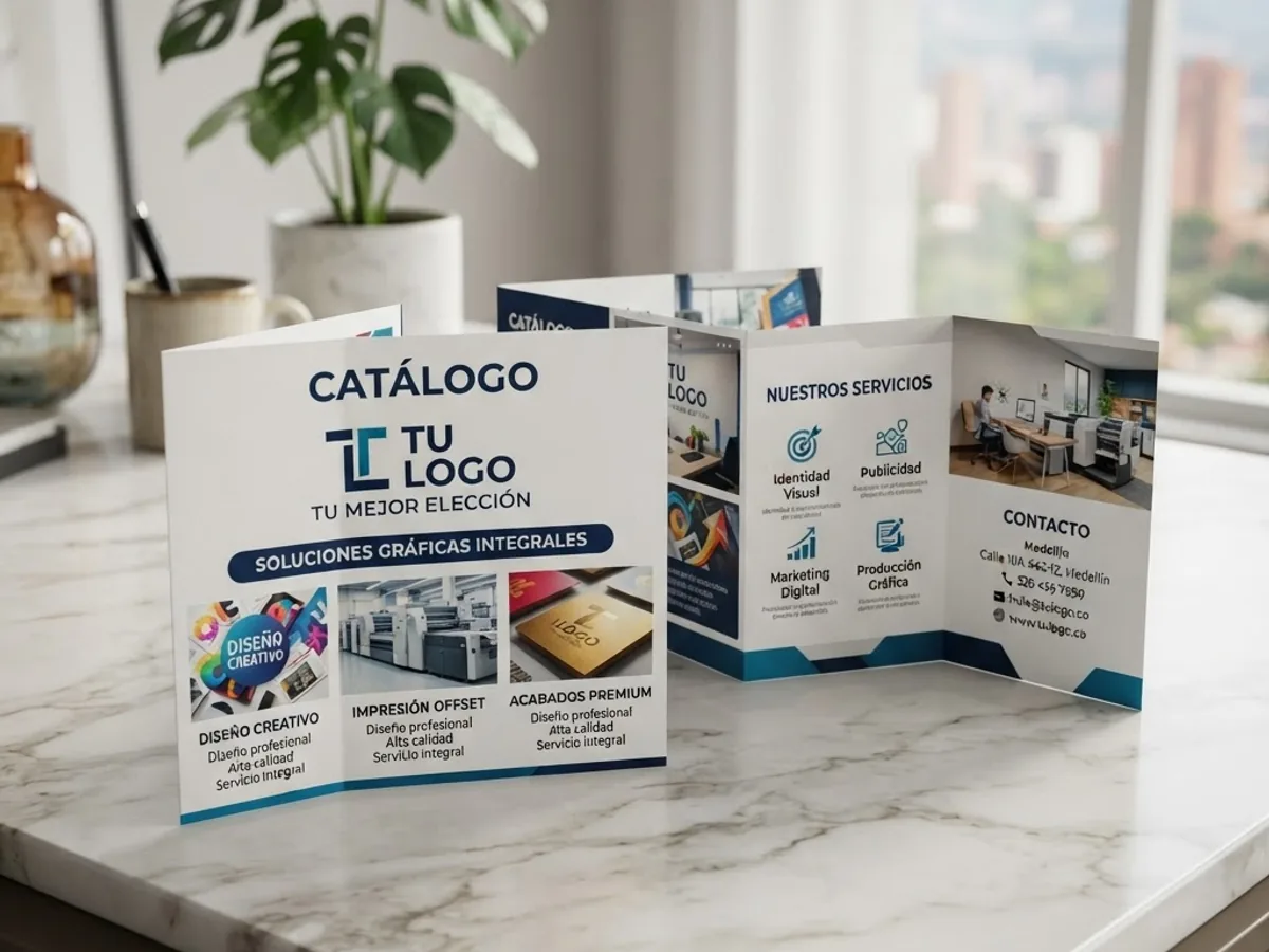 Trifold brochures — Commercial printing and marketing in Medellín