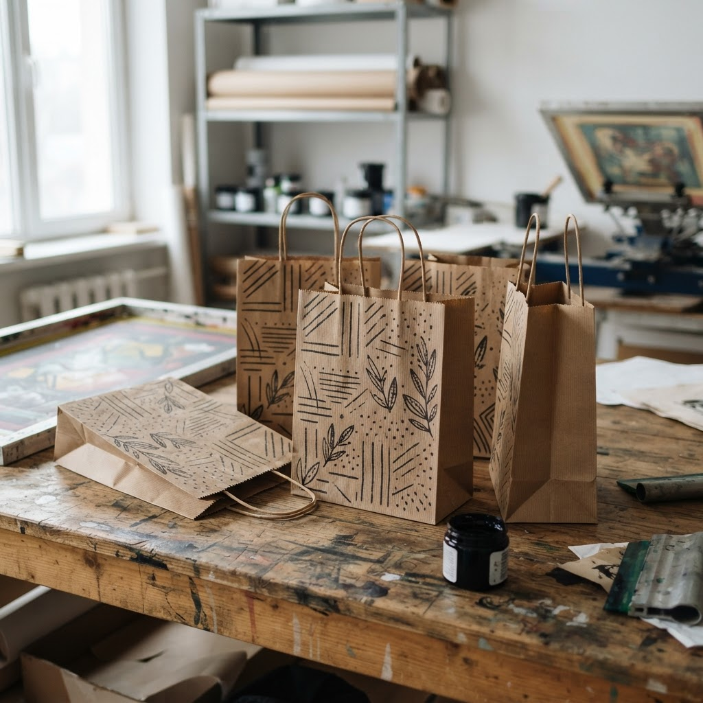 Bolsas kraft serigrafiadas