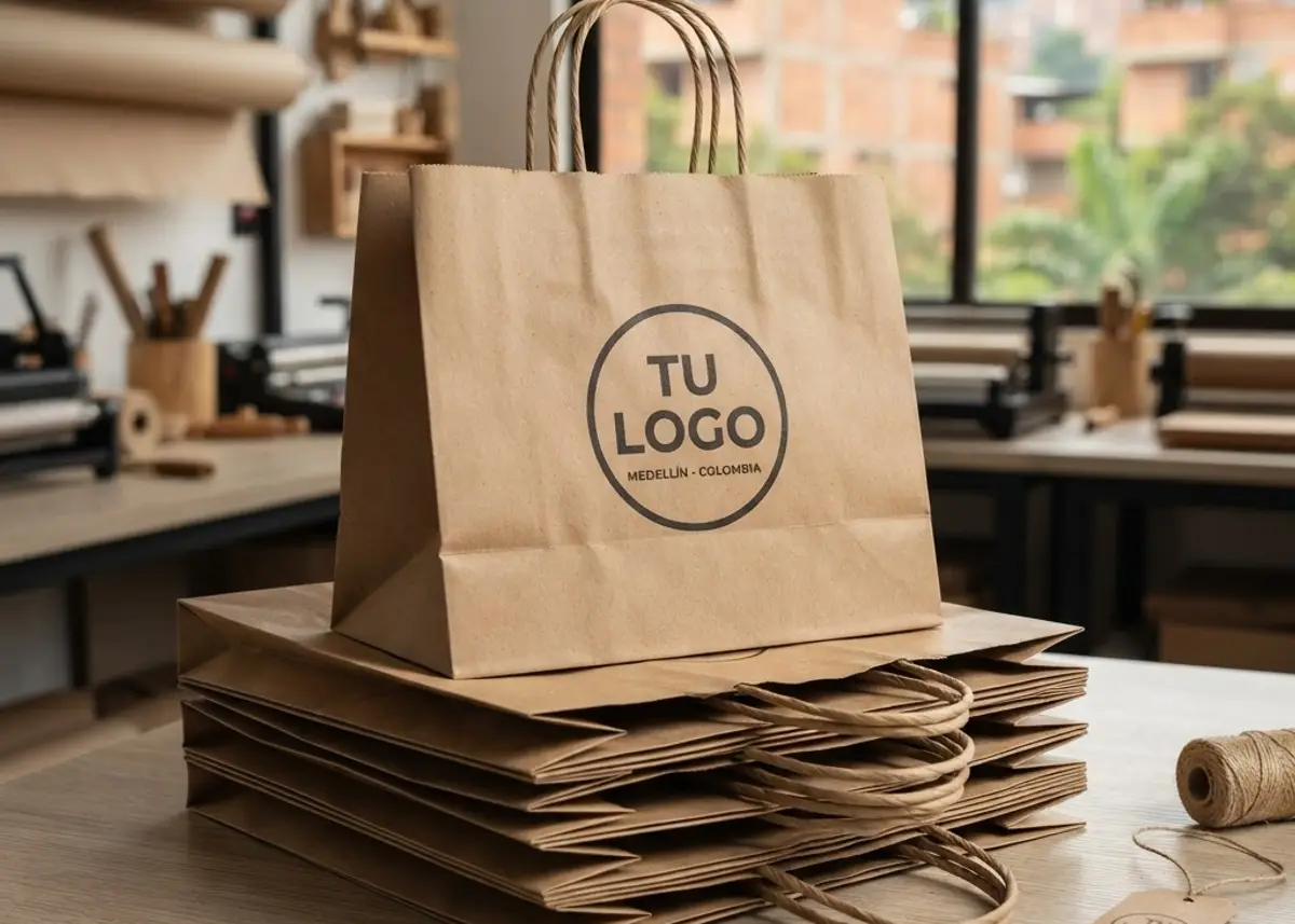 Bags kraft screen printed