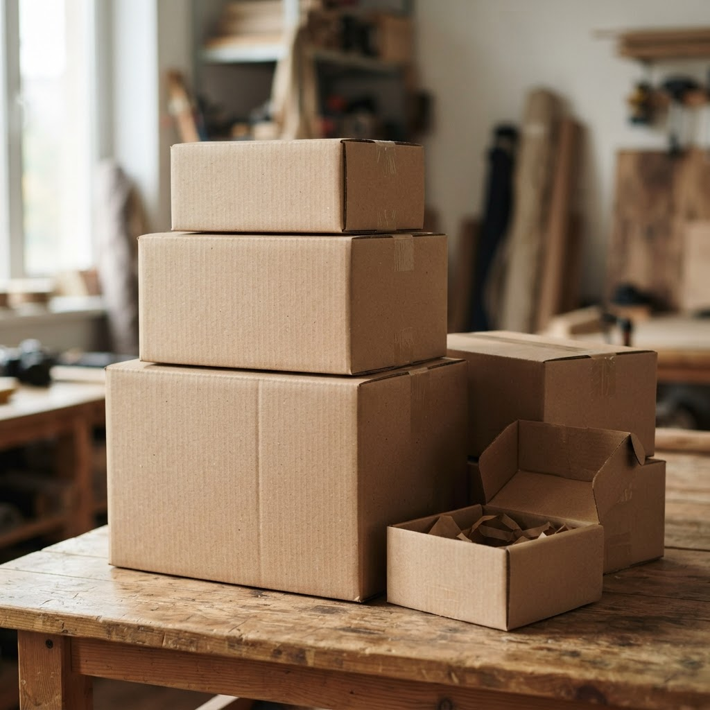 Cajas de cartón reciclado