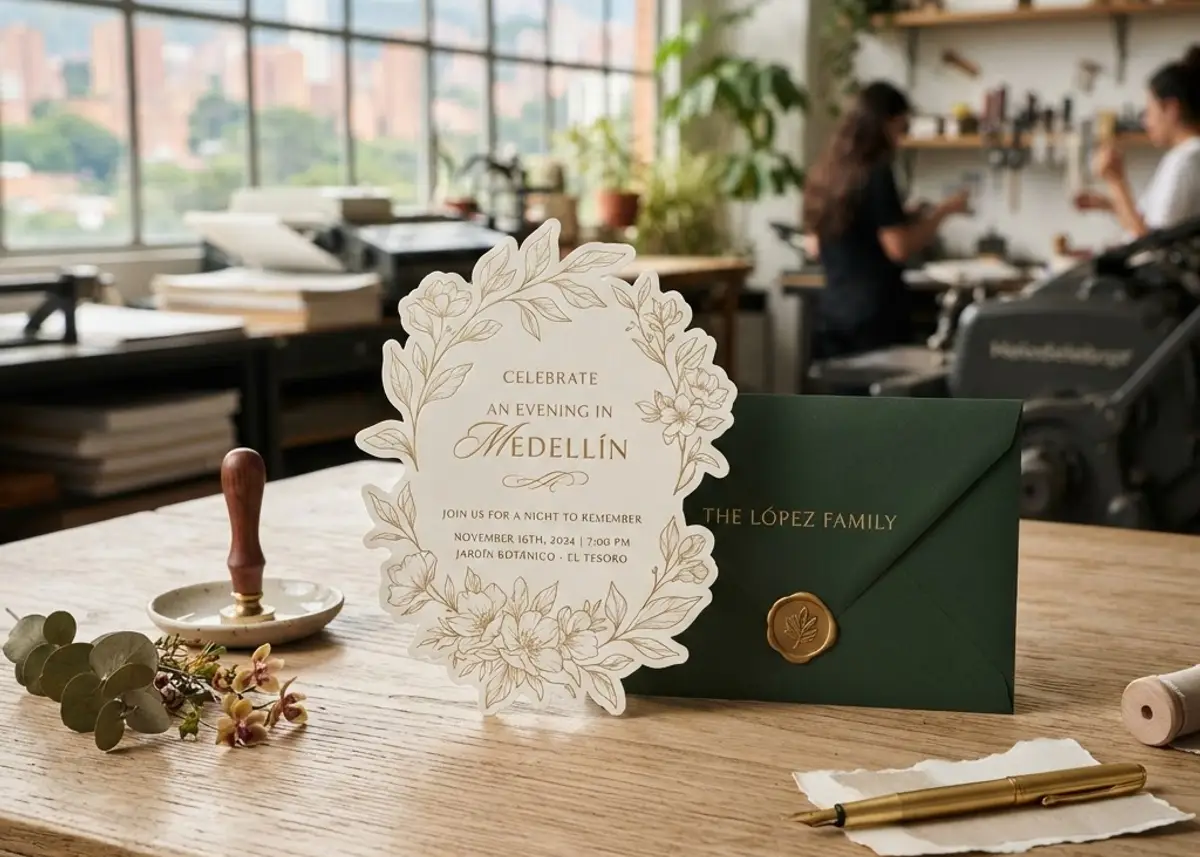 Die-cut invitations