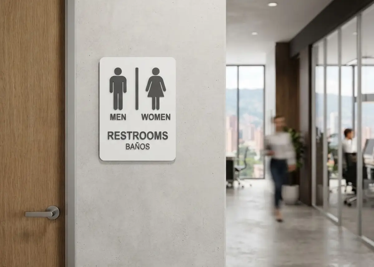 Restroom sign