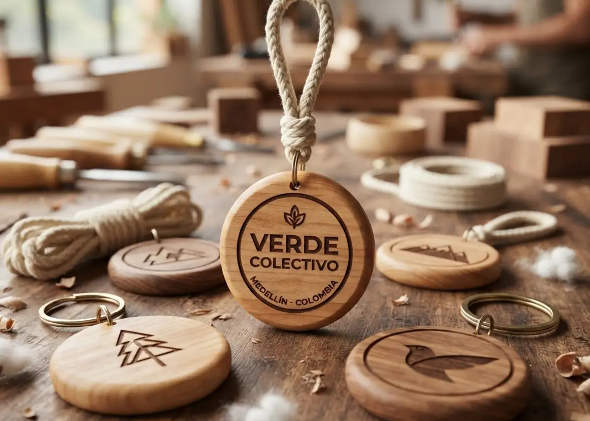 Wooden keychain