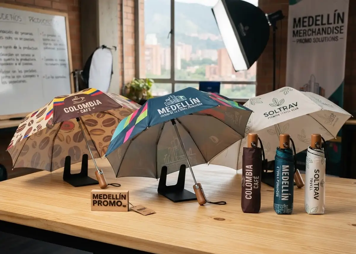 Sombrilla plegable for professional graphic production