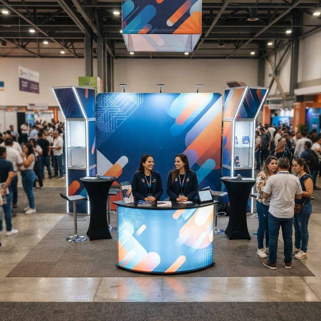 Stand modular para producción gráfica profesional