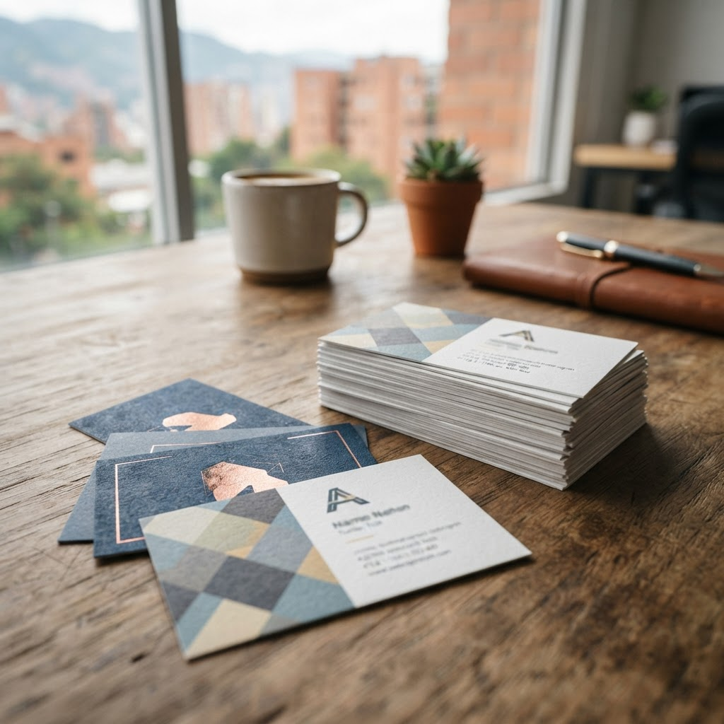 Tarjetas de presentación impresas en digital para tirajes cortos