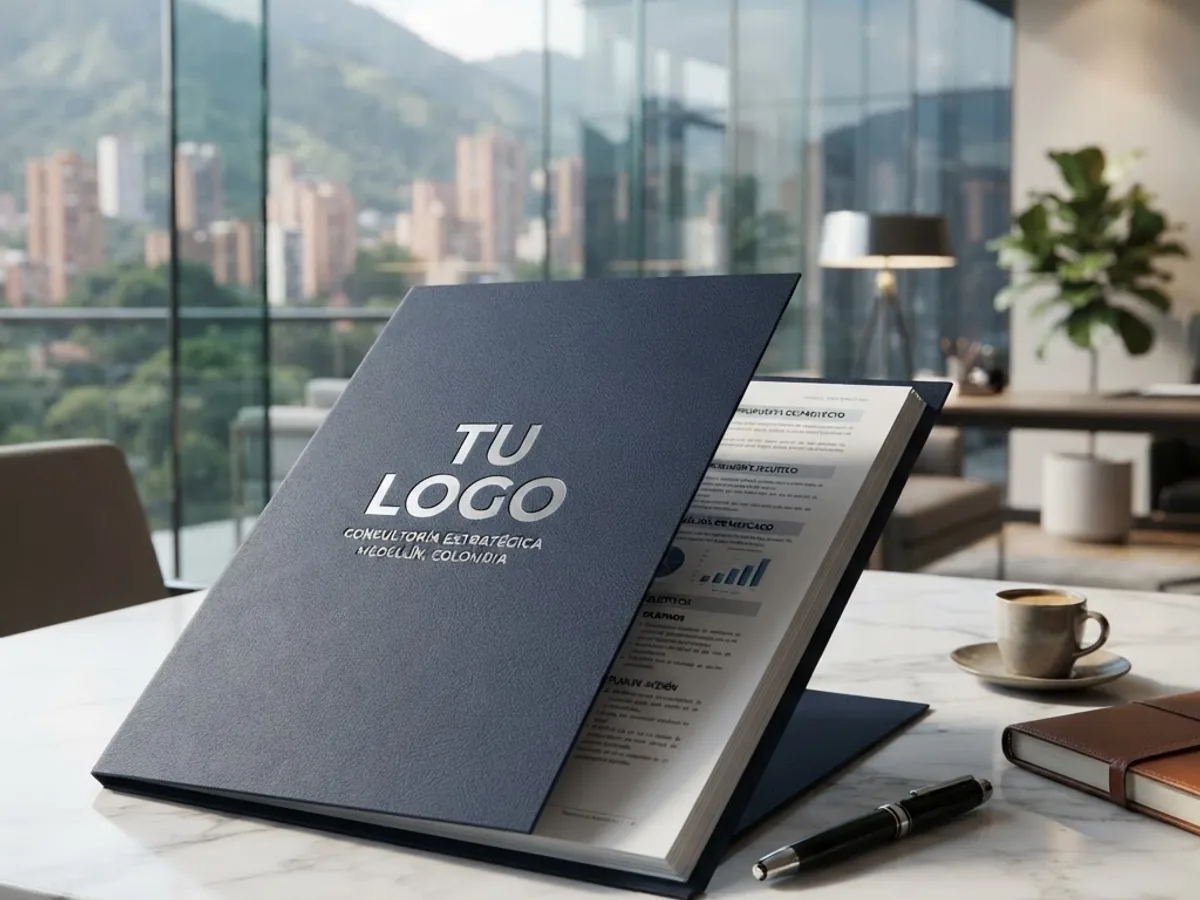 Premium corporate folders for presentations in Medellín