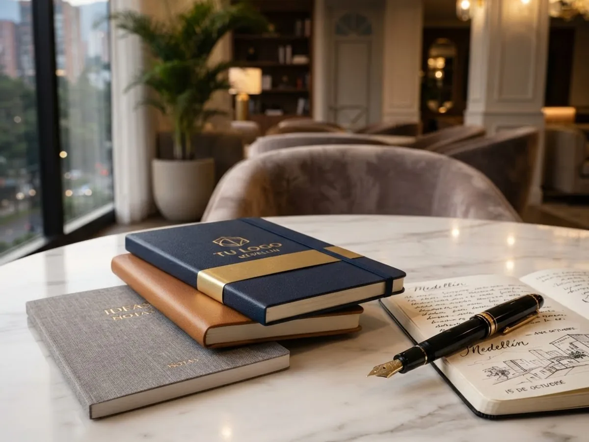 Custom premium notepads for hotels and businesses in Medellín