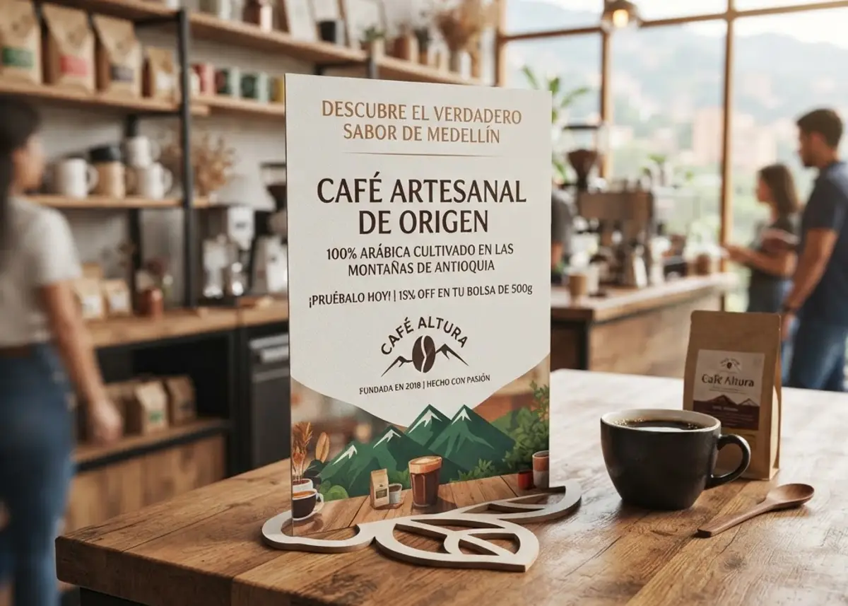 Tabletop signs cardstock