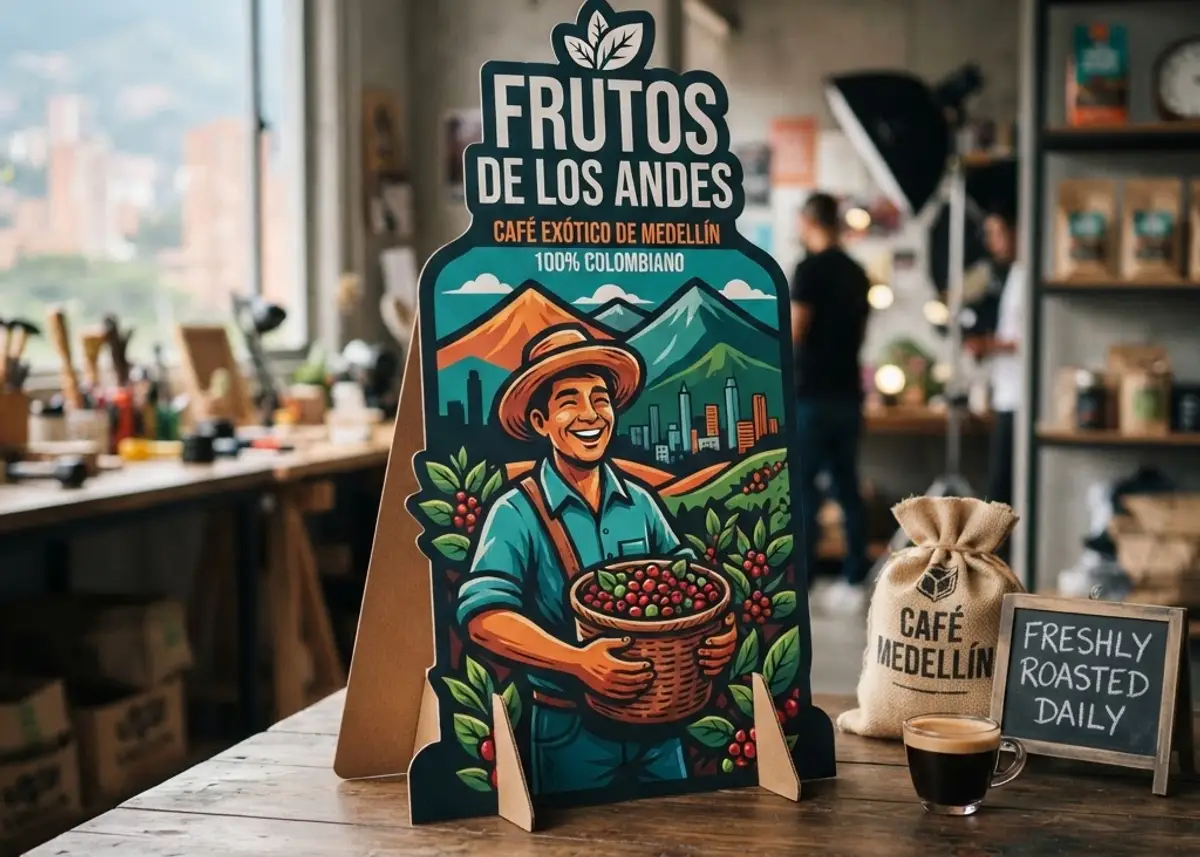 Tabletop signs die-cut