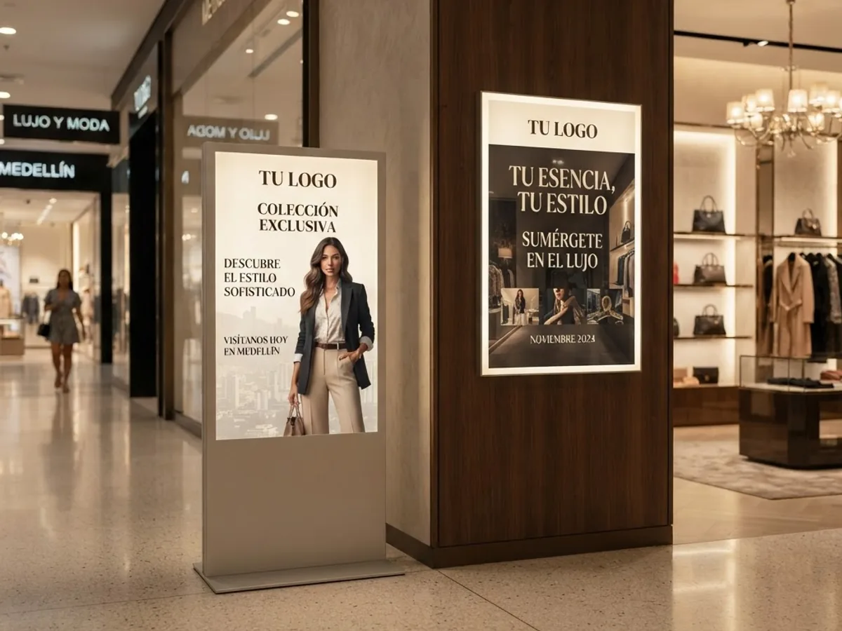 Light boxes for storefronts, windows and commercial spaces in Medellín