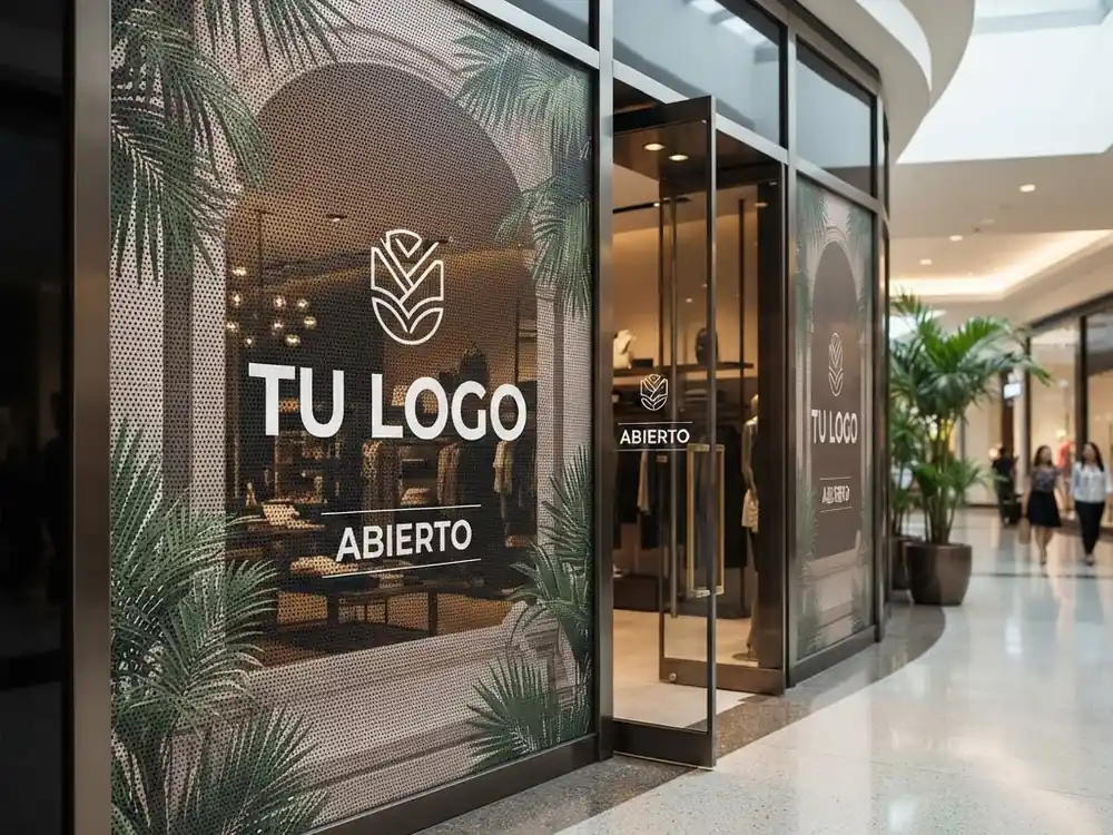 Perforated vinyl for windows and vehicles in Medellín