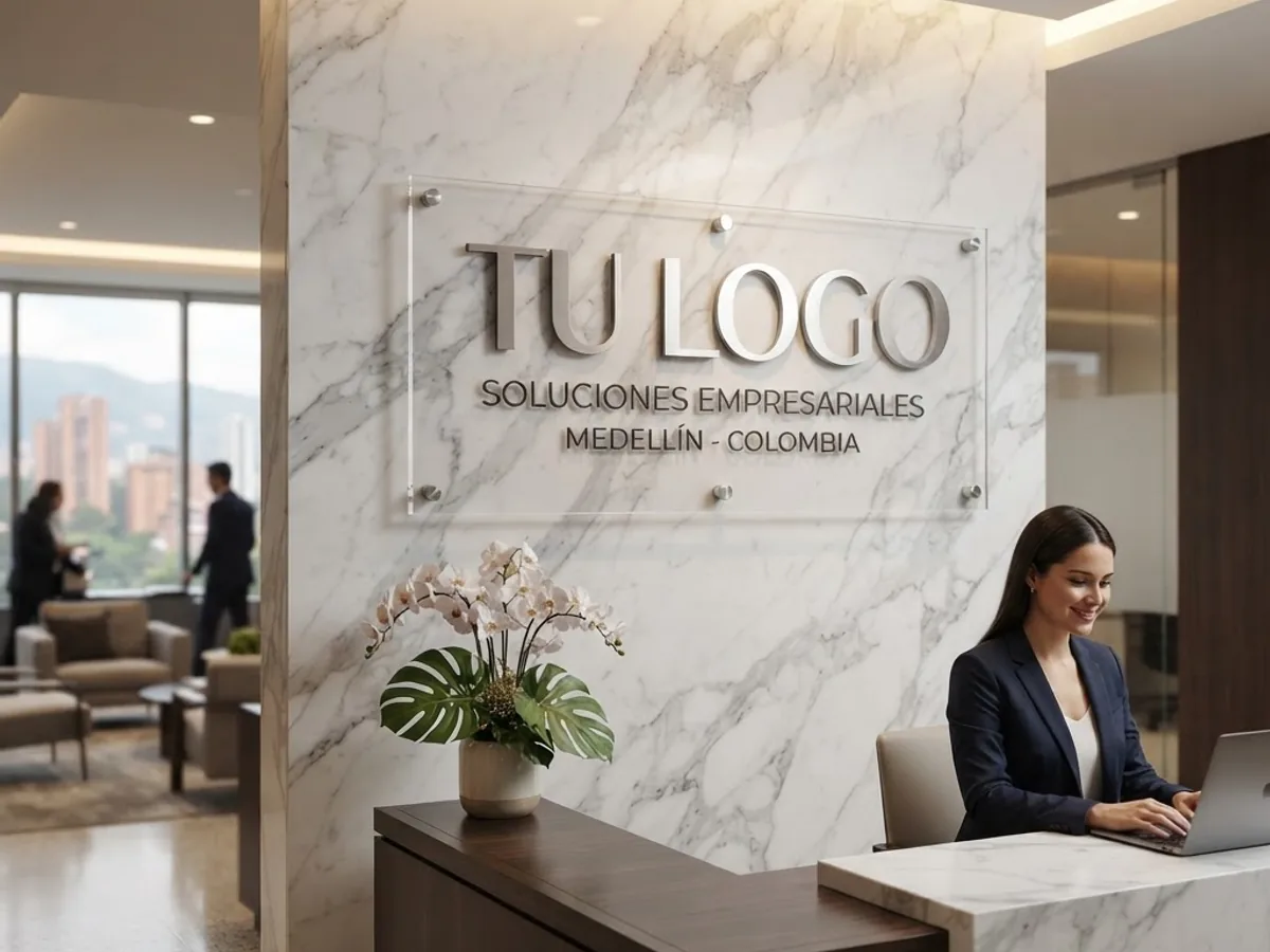 Acrylic signs with professional finishes for interiors in Medellín