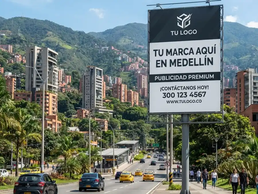 Advertising billboards installed for high-impact campaigns in Medellín