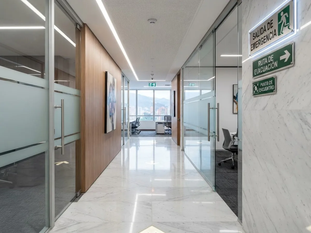 Evacuation routes for businesses and spaces in Medellín